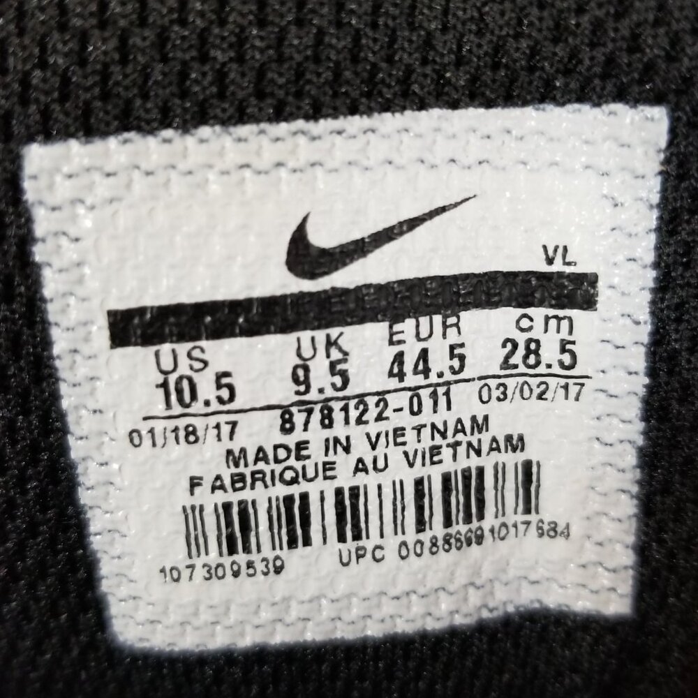 NIKE Alpha Menace Shark Football Cleats Shoes Black Size 10.5 ~ 4393 - Picture 9 of 9